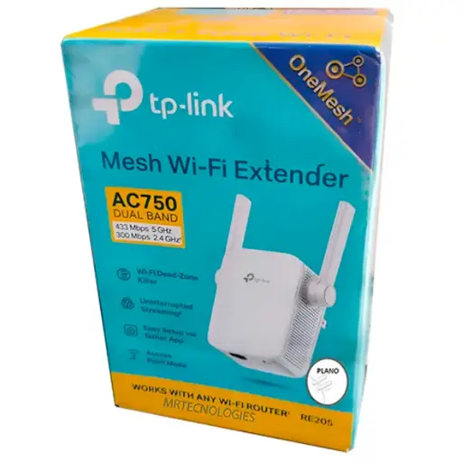 [RE205] EXTENSOR REPETIDOR WIFI DOBLE BANDA AC750 RE205 TP LINK